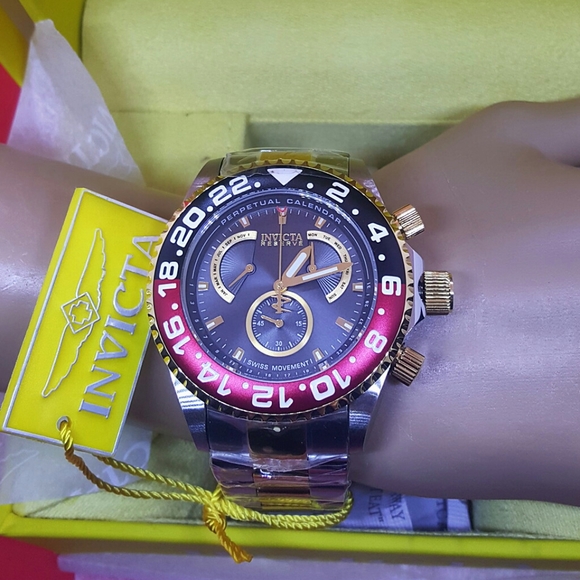 FIRM PRICE-NWOT Invicta Swiss Reserve Perpetual CALENDA( WATCH ONLY) - Picture 2 of 12